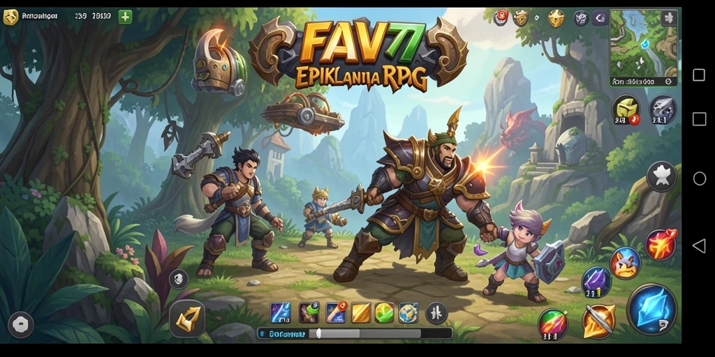 Tangkapan layar gameplay seru FAV77 yang menunjukkan aksi petualangan RPG.