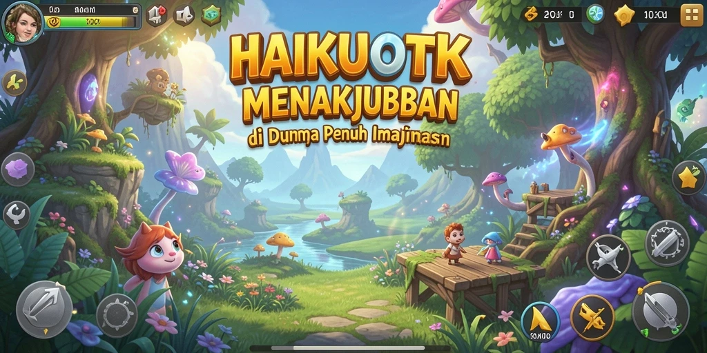 Gameplay HAIKUOTK menampilkan karakter yang menjelajahi dunia penuh tantangan.