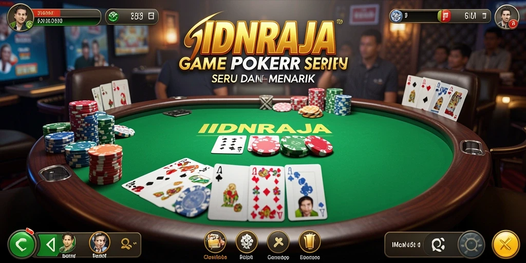 Gameplay Poker yang dinamis dan mengasyikkan di IDNRAJA.