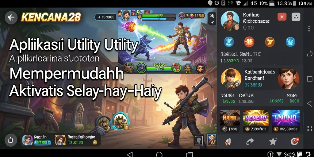 Tampilan utama KENCANA28 dengan fitur Utility yang lengkap.
