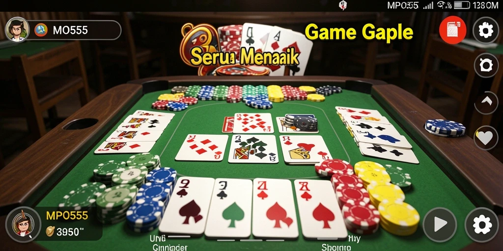 Screenshot menampilkan gameplay seru dalam permainan Gaple.