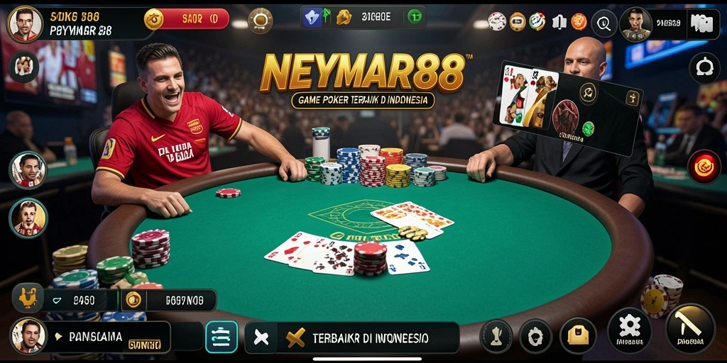 Tampilan gameplay Poker yang menegangkan di NEYMAR88.