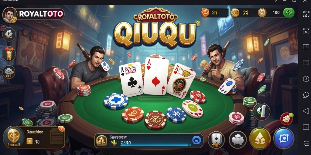 Tampilan gameplay seru di ROYALTOTO dengan suasana QiuQiu.