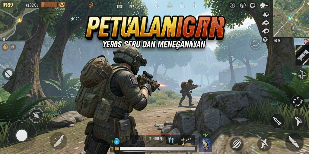 Tampilan screenshot RR89 menampilkan aksi tembak menembak yang seru dan intens.