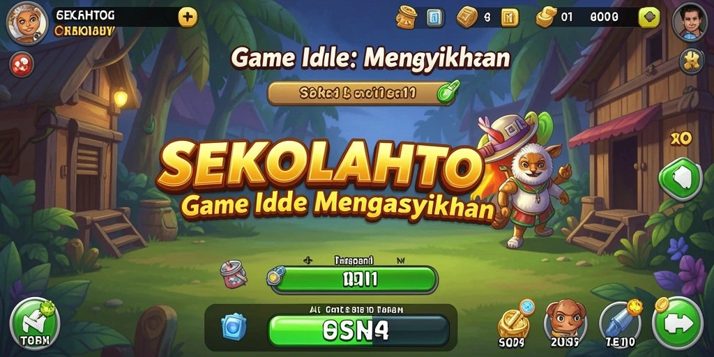 Screenshot gameplay SEKOLAHTOTO yang penuh keseruan dan tantangan Idle.