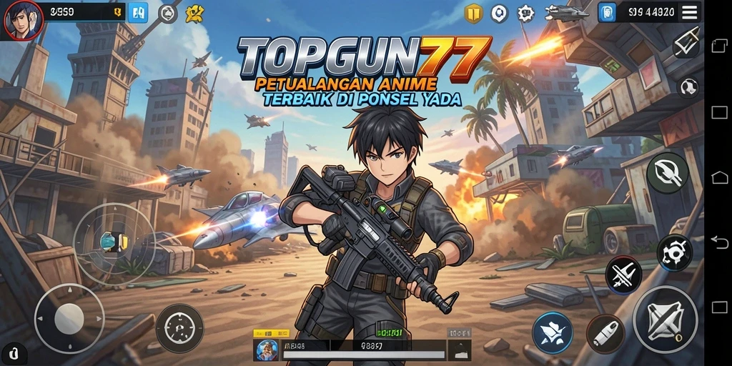 Tampilan seru dari gameplay TOPGUN77 yang penuh aksi.