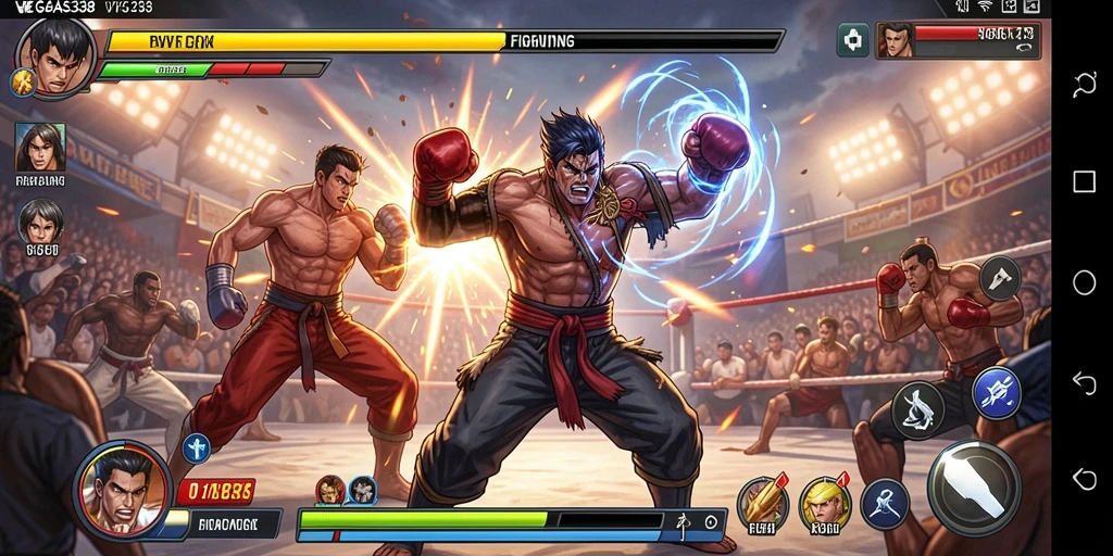 Tangkapan layar utama dari gameplay Fighting yang intens di VEGAS338.