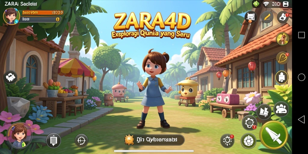 Screenshot menampilkan gameplay menegangkan di ZARA4D.